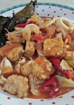 Foto resep Cumi dan tempe asam manis pedas