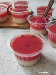 Foto resep 107. Puding Susu Buah Naga