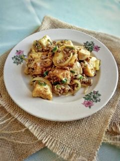 Foto resep Tumis Daging Tahu Tofu