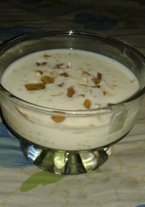 A picture of Sabudana kheer.