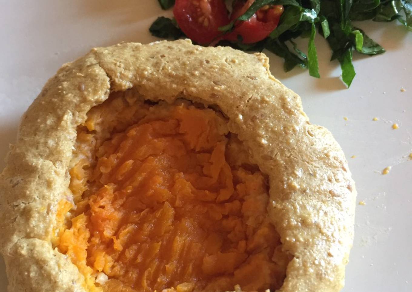 Nido de calabaza con masa de avena y semillas de lino ✨