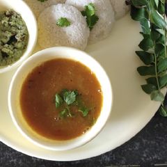 A picture of Idli sambar.