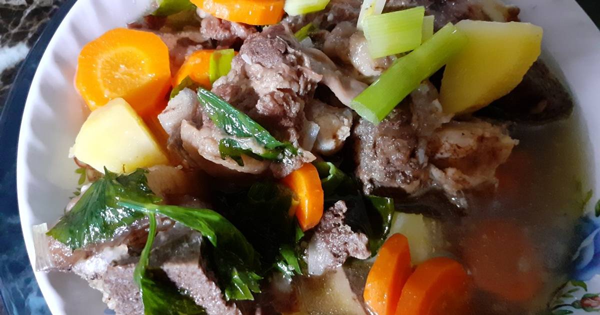 Resep Sop Tulangan Iga Sapi Simpel Oleh Bunda Fairel Cookpad