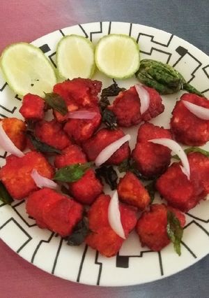 A picture of Paneer 65.