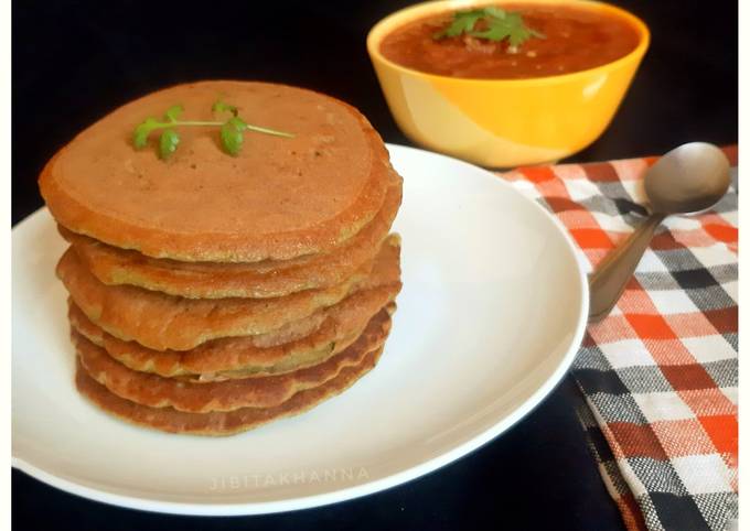 Gluten-Free Mung Bean Sprouts Savoury Pancake/ Chilla (Oil-free) Recipe