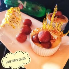 Gulab jamun custard A picture of Gulab jamun custard.
