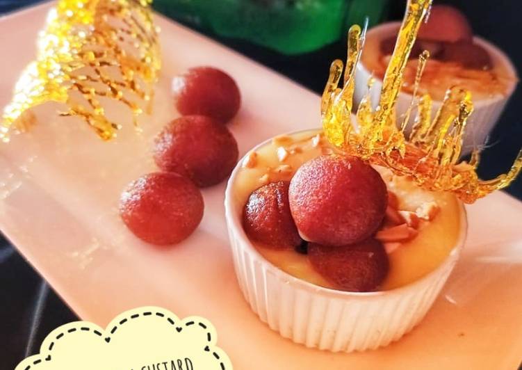 Easiest Way to Make Favorite Gulab jamun custard