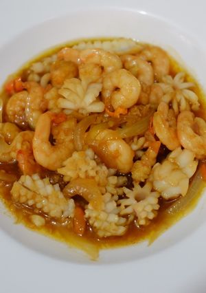 Foto resep Udang cumi mentega