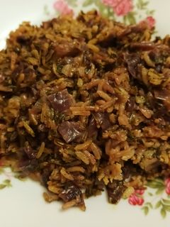 عکسی از دستور کلم پلو وگان (کلم بنفش)
