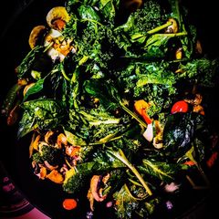 Kale & Spinach Stir Fry A picture of Kale & Spinach Stir Fry.