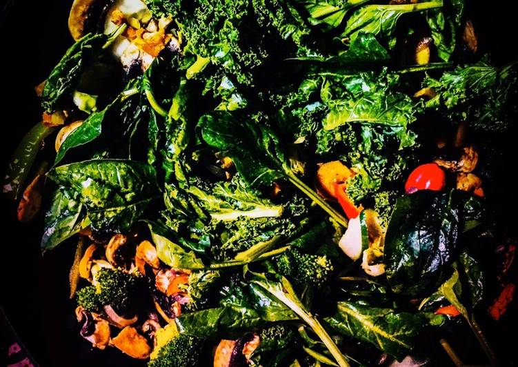 Kale&Spinach Stir Fry
