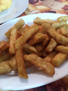 Una foto de Berenjenas disfrazadas de patatas fritas