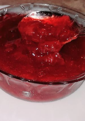 صورة لوصفة مربى الفراولة في خمس دقائق رائع جدا