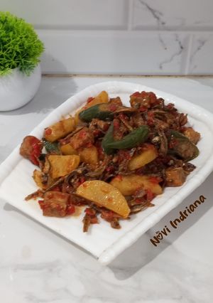 Foto resep Samba Buruak Buruak Khas Minang (Tempe Teri Terong Kentang)