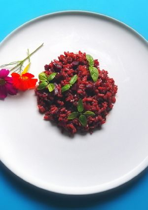 Una foto de Risotto Rojo