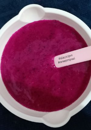 Foto resep Puree buah naga + asip