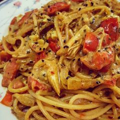 Buttered Chicken Curry Spaghetti A picture of Buttered Chicken Curry Spaghetti.