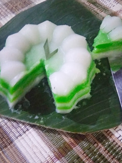 Foto resep Lapis pandan tepung beras