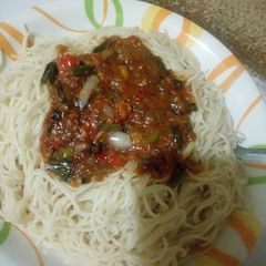 A picture of White Spaghetti with source.