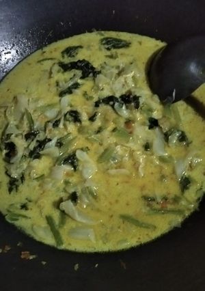 Foto resep Santan kol campur sawi hijau