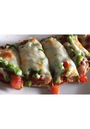 صورة لوصفة بيتزا سريعه🍕😋