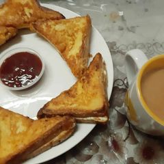 A picture of Cream Cheese Sandwich 😋👌.