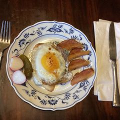 A picture of California Farm Pork Jowl Breakfast.