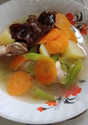 Foto resep Sop sayur ayam jamur
