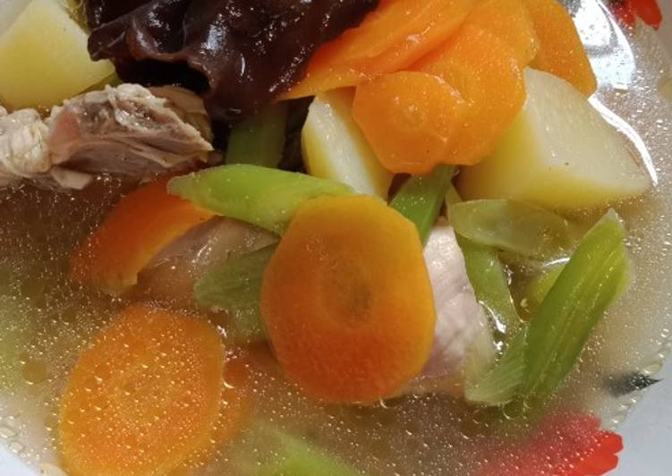 Resep Sop sayur ayam jamur, Enak