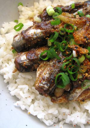 A picture of Garlic Sardines Rice Bowl.