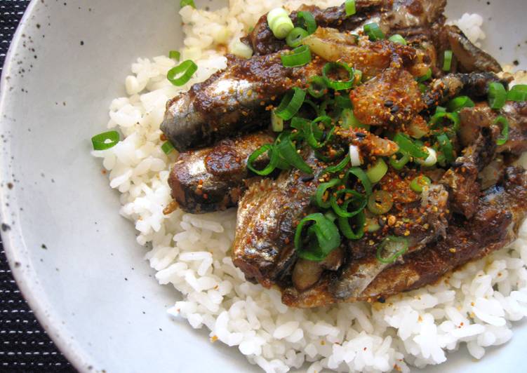 Step-by-Step Guide to Make Any-night-of-the-week Garlic Sardines Rice Bowl