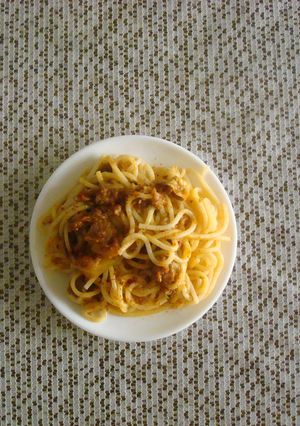 A picture of Paprika Beef Spaghetti.