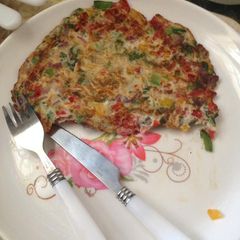 A picture of Spanish omelette# theme challenge.