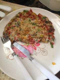A picture of Spanish omelette# theme challenge.