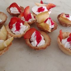A picture of Short crust fruit tart pastry.