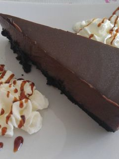 Una foto de Tarta de queso al chocolate