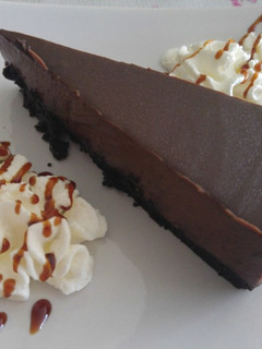 Una foto de Tarta de queso al chocolate