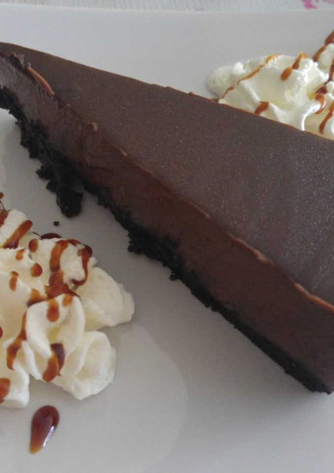 Una foto de Tarta de queso al chocolate