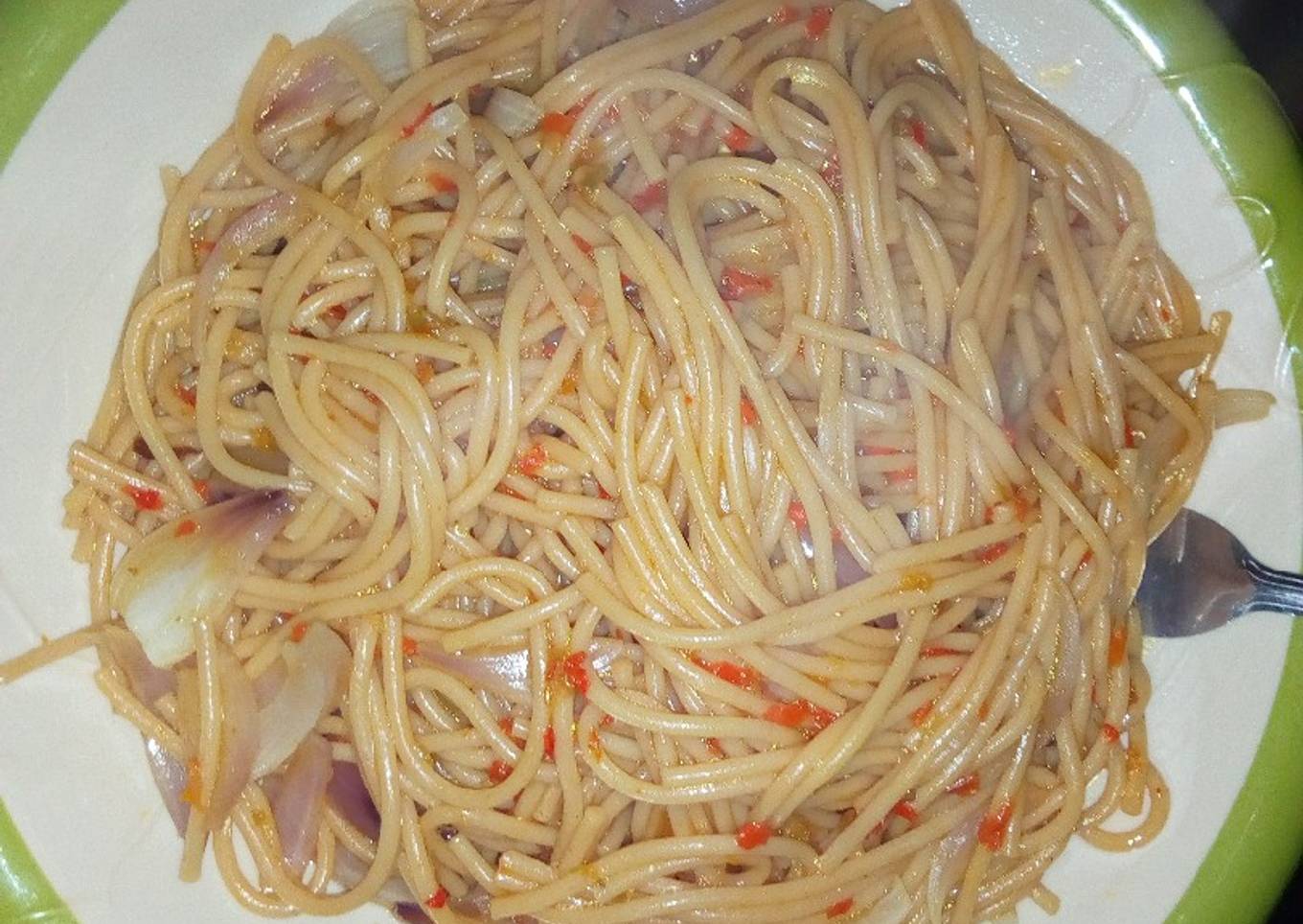 Jollof spaghetti