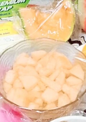 A picture of Muskmelon chaat.
