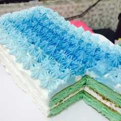 A picture of Sponge cake ombre.
