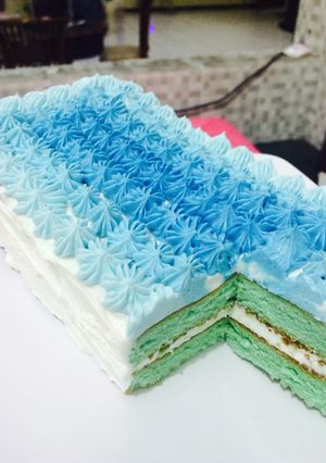 Foto resep Sponge cake ombre