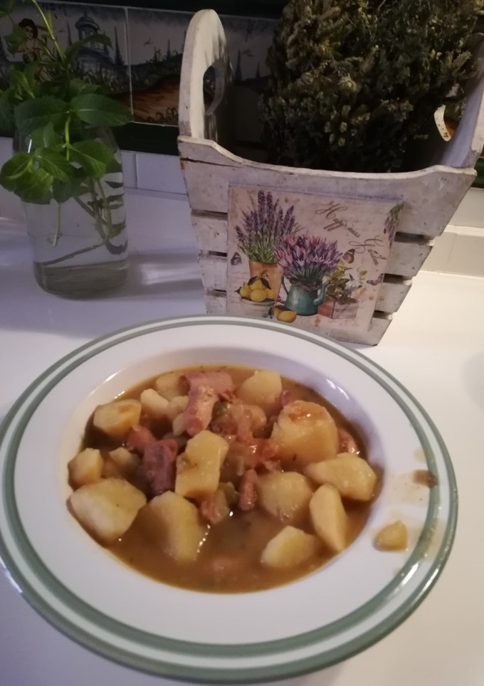 Una foto de Papas con chocos