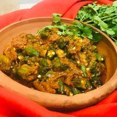 A picture of Bhindii fry.