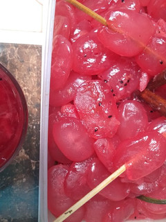 Foto resep Satay kolang kaling with dragon fruit and syrup dragon fruit