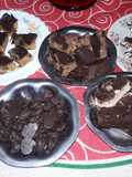 Turrones por 4: coco, cereal, crema de maní con dulce de leche y con chocolate