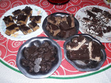 Turrones por 4: coco, cereal, crema de maní con dulce de leche y con chocolate