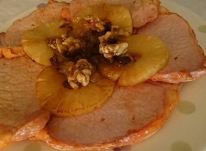 Foto principal de Filetes de lomo de cerdo con chutney de piña 🍍 y nueces