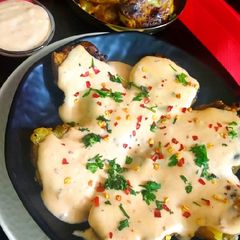 Cajun potatoes (baby potatoes& cornflour) A picture of Cajun potatoes (baby potatoes& cornflour).