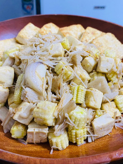 乾炒豆腐金針菇(滿漢電火鍋) 的食譜成品照片